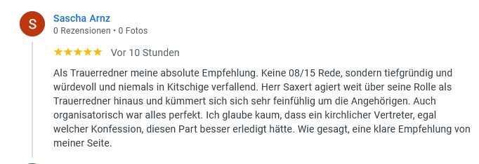 Liebe Worte von Hinterbliebenen 1 Volker Arnz 07.08.2025